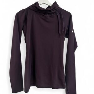 Nike Pro Dri-FIT Dark Purple Long Sleeve Cowl Neck Top Women’s Size L